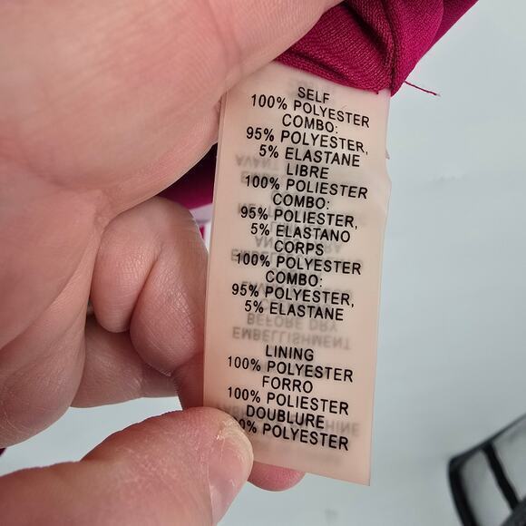 Vince Camuto Women's Cape Layered Back Keyhole Sleeveless Babydoll Dress Pink - Picture 13 of 14